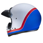 Kask motocyklowy integralny custom cruiser HJC V60 Scoby biały/czerwony/niebieski