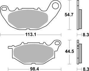 SBS KLOCKI HAMULCOWE KH663 PASUJE DO: YAMAHA YZF-R25 '15-'17, YZF-R3 '15-'17, MT-03 '16-'17, MT-25 '17 PRZÓD (ZAMIENIA MIESZANKĘ RS)