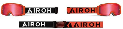 Gogle motocyklowe AIROH BLAST XR1 ORANGE MATT - SZYBA RED MIRRORED (1 SZYBA W ZESTAWIE)