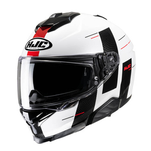 Kask motocyklowy integralny HJC I71 Peka biały/czarny/czerwony