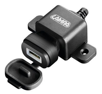 LAMPA Usb Fix Omega, ładowarka USB 12 / 24V z mocowaniem na śruby i złącza