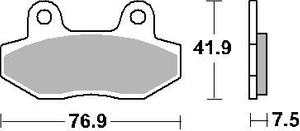 SBS KLOCKI HAMULCOWE KH86 STREET CERAMIC KOLOR CZARNY