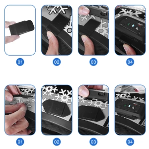 Interkom motocyklowy uniwersalny EJEAS v6 Pro Typ-C zestaw 2 kaski