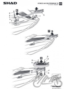 Stelaż kufra tylnego motocyklowego SHAD do Kymco AK550 Premium