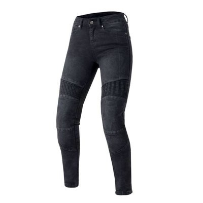 Damskie jeansy motocyklowe OZONE AGNESS II czarny sprany