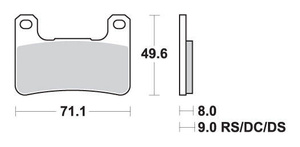 SBS KLOCKI HAMULCOWE KH379 TRACK AND SPORT SINTER KOLOR ZŁOTY PASUJE DO: SUZUKI GSX-R 600/750/100/1300 PRZÓD (ZAMIENIA MIESZANKĘ RS)