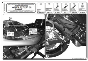 Kappa stelaż kufrów bocznych monokey Honda XL 700v transalp (08-13) - również pod kufry monokey k'mission alu