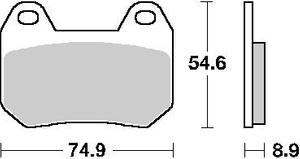 SBS KLOCKI HAMULCOWE KH304 STREET CERAMIC KOLOR CZARNY