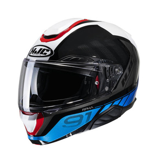 Kask motocyklowy szczękowy HJC RPHA 91 Rafino biały/niebieski/czerwony