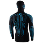 Koszulka motocyklowa termoaktywna z kominiarką Rebelhorn THERM II 2W1 czarny-niebieski