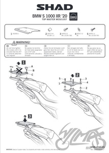 Stelaż kufra tylnego SHAD do BMW S1000XR