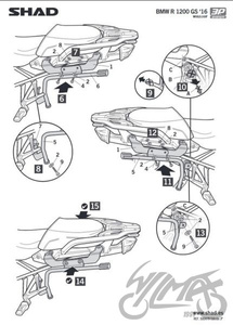Stelaż boczny 3P SHAD kufra motocyklowego do BMW R1250 GS 2019