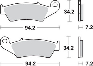 SBS KLOCKI HAMULCOWE KH185 / KH389 OFF-ROAD SINTER KOLOR ZŁOTY