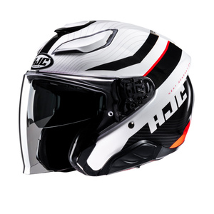 Kask motocyklowy otwarty HJC F31 Naby srebrny/biały