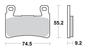 SBS KLOCKI HAMULCOWE KH296 /KH265STREET EXCEL SINTER KOLOR ZŁOTY PASUJE DO: HARLEY DAVIDSON PRZÓD