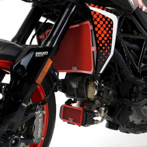 Osłona motocyklowa chłodnicy oleju RG Racing Ducati Hypermotard 950 srebrna