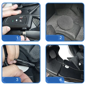 Interkom motocyklowy uniwersalny EJEAS v6 Pro Typ-C zestaw 2 kaski