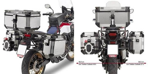 Kappa stelaż kufrów bocznych monokey cam side Honda CRF 1000L Africa Twin (16-17) - pod kufry kfr k'force alu