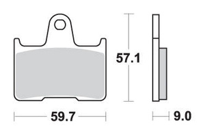 SBS KLOCKI HAMULCOWE KH254 STREET EXCEL/RACING SINTER KOLOR ZŁOTY PASUJE DO: SUZUKI GSXR '04-'06 TYŁ