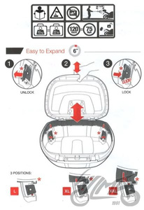 Kufer centralny motocyklowy SHAD SH59X aluminiowa pokrywa