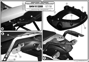 Kappa stelaż kufra centralnego BMW R 1200R (06-10) ( bez płyty )