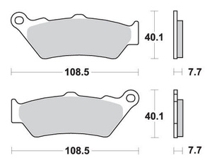 SBS KLOCKI HAMULCOWE KH209 / KH209/2 STREET EXCEL/RACING SINTER KOLOR ZŁOTY