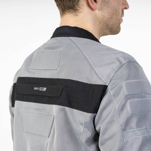 Kurtka motocyklowa tekstylna miejska OZONE DART SILVER czarna