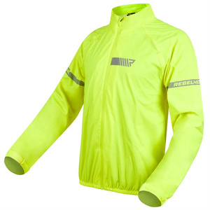 Kurtka przeciwdeszczowa odblaskowa motocyklowa Rebelhorn OCEAN żółty fluo unisex