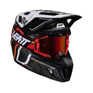 Kask motocyklowy LEATT Kit Moto 9.5 Carbon V25 z goglami