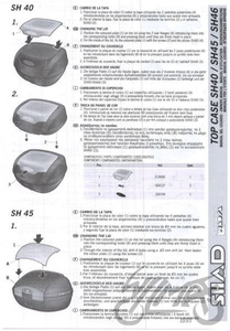 Nakładka kufra centralnego motocyklowego SHAD SH45 czerwona