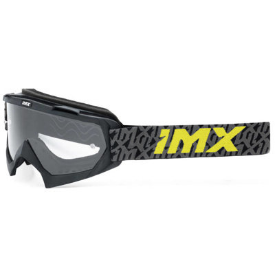 Gogle motocyklowe IMX Mud Black Matt/Grey/Fluo Yellow - Szyba Clear (1 Szyba W Zestawie)