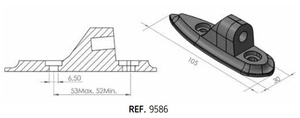 Adapter lusterek PUIG Hi-Tech do owiewek (9586N, lewy lub prawy)