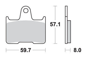 SBS KLOCKI HAMULCOWE KH254 STREET EXCEL/RACING SINTER KOLOR ZŁOTY