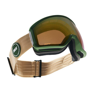Gogle Snowboardowe IMX Peak Green Matt/Sand - Szyba Podwójna Gold Irridium + Brown
