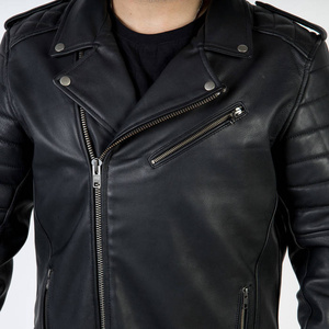 Kurtka motocyklowa skórzana ramoneska OZONE RAMONES MODERN matowy czarna