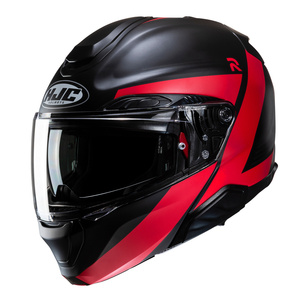 Kask motocyklowy szczękowy HJC RPHA 91 Abbes czarny/czerwony