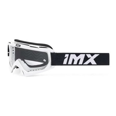Gogle motocyklowe IMX Mud White Gloss - Szyba Clear (1 Szyba W Zestawie)