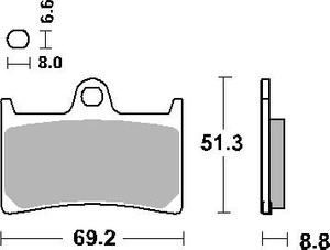 SBS KLOCKI HAMULCOWE KH252 / KH380 RACING DUAL SINTER KOLOR ZŁOTY TARCZA PRAWA