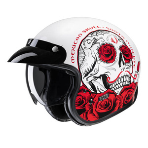 Kask motocyklowy otwarty HJC V31 Desto biały/czerwony