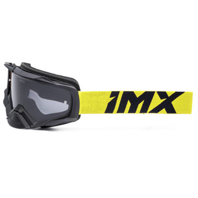 Gogle motocyklowe IMX Dust Black Matt/Fluo Yellow - Szyba Dark Smoke + Clear (2 Szyby W Zestawie)