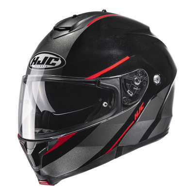 Kask motocyklowy szczękowy HJC C91 Tero czarny/czerwony