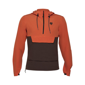 Bluza rowerowa z kapturem FOX Ranger Wind Pullover Atomic Orange