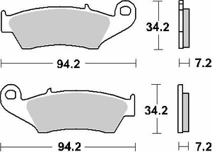 SBS KLOCKI HAMULCOWE KH185 / KH389 STREET CERAMIC KOLOR CZARNY