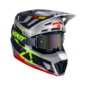 Kask motocyklowy LEATT Kit Moto 7.5 V25 Steel z goglami