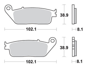 SBS KLOCKI HAMULCOWE KH142 / KH226 STREET CERAMIC KOLOR CZARNY