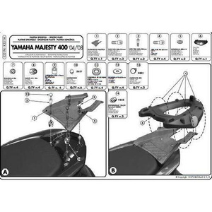 Kappa stelaż kufra centralnego Yamaha Majesty 400 (04-14) ( z płytą monolock )