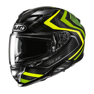 Kask motocyklowy integralny HJC F71 Carbon Nevio czarny/zielony