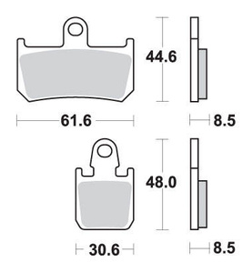 SBS KLOCKI HAMULCOWE KH442/4 TRACK AND SPORT SINTER KOLOR ZŁOTY (ZAMIENIA MIESZANKĘ RS)