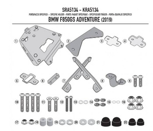 Kappa stelaż kufra centralnego BMW F 850GS Adventure (19) aluminiowy monokey