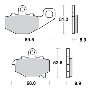 SBS KLOCKI HAMULCOWE KH192 STREET EXCEL/RACING SINTER KOLOR ZŁOTY